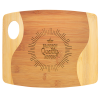 11" x 9" x 5/16" Bamboo Two Tone Cutting Board with Handle