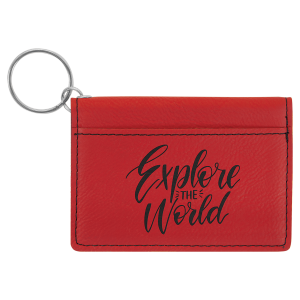 Custom Leatherette Keychain ID Holder