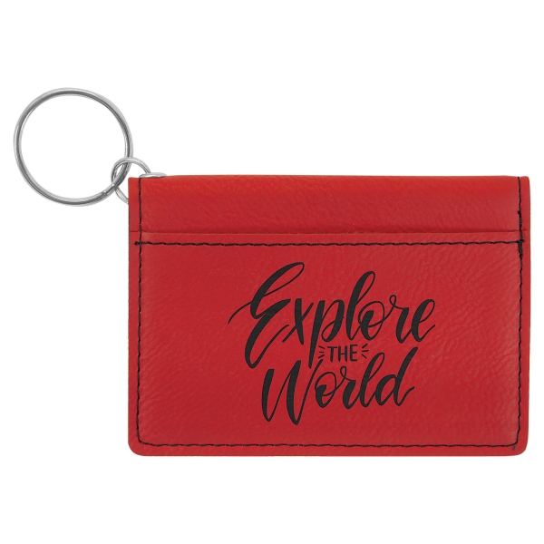 Custom Leatherette Keychain ID Holder