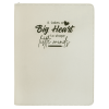 White with Zipper Leatherette Portfolio with Notepad
