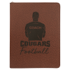 Football w/ Zipper Leatherette Portfolio with Notepad