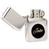 Chrome Lighter with 1" Insert Holder in Black Tin