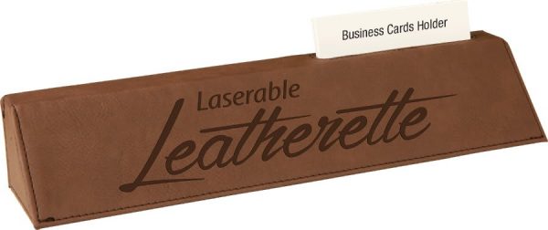 Custom Leatherette Desk Wedge with Card Holder Collection