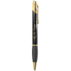 Gloss Black Brass Ballpoint Pen with Gripper