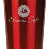 Red Stainless Steel Travel Mug without Handle 16 oz.