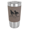 Gray/Silver Tumbler with Clear Lid