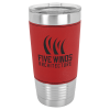 Red Tumbler with Clear Lid
