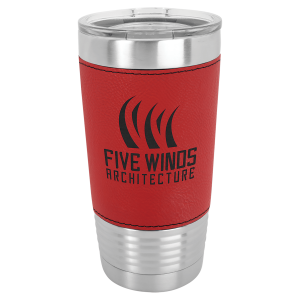 Personalized Polar Camel Light Leatherette Tumbler With Clear Lid