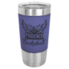Purple Tumbler with Clear Lid