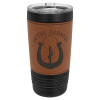 Black with Black/Rawhide Tumbler with Clear Lid