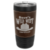 Black with Black/Rustic Tumbler with Clear Lid