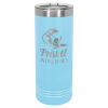 22 oz. Light Blue Skinny Tumbler with Slider Lid