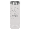 22 oz. White Skinny Tumbler with Slider Lid