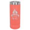22 oz. Coral Skinny Tumbler with Slider Lid
