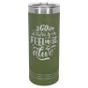 22 oz. Olive Green Skinny Tumbler with Slider Lid