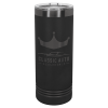 22 oz. Black/Ghost Black ION Plated Skinny Tumbler with Slider Lid