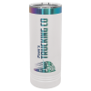22 oz. White/Prism ION Plated Skinny Tumbler with Slider Lid