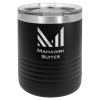 Black Vacuum Insulated Ringneck Tumbler with Clear Lid 10 oz.