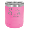 Pink Vacuum Insulated Ringneck Tumbler with Clear Lid 10 oz.