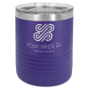 Purple Vacuum Insulated Ringneck Tumbler with Clear Lid 10 oz.