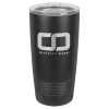Black Vacuum Insulated Ringneck Tumbler with Clear Lid 20 oz.