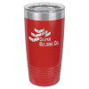Red Vacuum Insulated Ringneck Tumbler with Clear Lid 20 oz.