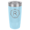 Light Blue Vacuum Insulated Ringneck Tumbler with Clear Lid 20 oz.