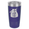 Purple Vacuum Insulated Ringneck Tumbler with Clear Lid 20 oz.