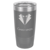 Dark Gray Vacuum Insulated Ringneck Tumbler with Clear Lid 20 oz.