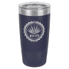 Navy Blue Vacuum Insulated Ringneck Tumbler with Clear Lid 20 oz.