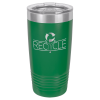 Green Vacuum Insulated Ringneck Tumbler with Clear Lid 20 oz.