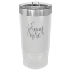 White Insulated Ringneck Tumbler with Slider Lid 20 oz.