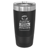Black Ringneck Insulated Tumbler with Slider Lid and Silver Ring 20 oz.