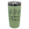 Summer Sage/Ghost Black ION Plated Ringneck Tumbler with Slider Lid 20 oz.
