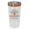 White/Rose Gold ION Plated Ringneck Tumbler with Slider Lid 20 oz.