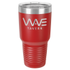 Red Vacuum Insulated Ringneck Tumbler with Clear Lid 30 oz.
