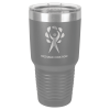 Dark Gray Vacuum Insulated Ringneck Tumbler with Clear Lid 30 oz.
