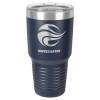 Navy Blue Vacuum Insulated Ringneck Tumbler with Clear Lid 30 oz.