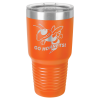 Orange Vacuum Insulated Ringneck Tumbler with Clear Lid 30 oz.