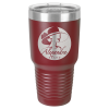 Maroon Vacuum Insulated Ringneck Tumbler with Clear Lid 30 oz.