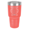 Coral Vacuum Insulated Ringneck Tumbler with Clear Lid 30 oz.