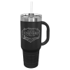 Black Travel Mug with Handle