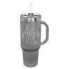 Dark Gray Travel Mug with Handle