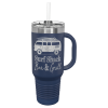 Navy Blue Travel Mug with Handle