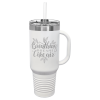 White Travel Mug with Handle