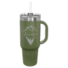 Olive Green Travel Mug with Handle