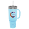 Light Blue Travel Mug with Handle