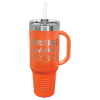 Orange Travel Mug with Handle