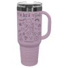 Moody Lilac/Ghost Black ION Plated Travel Mug with Handle
