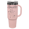 Blush/Ghost Black ION Plated Travel Mug with Handle